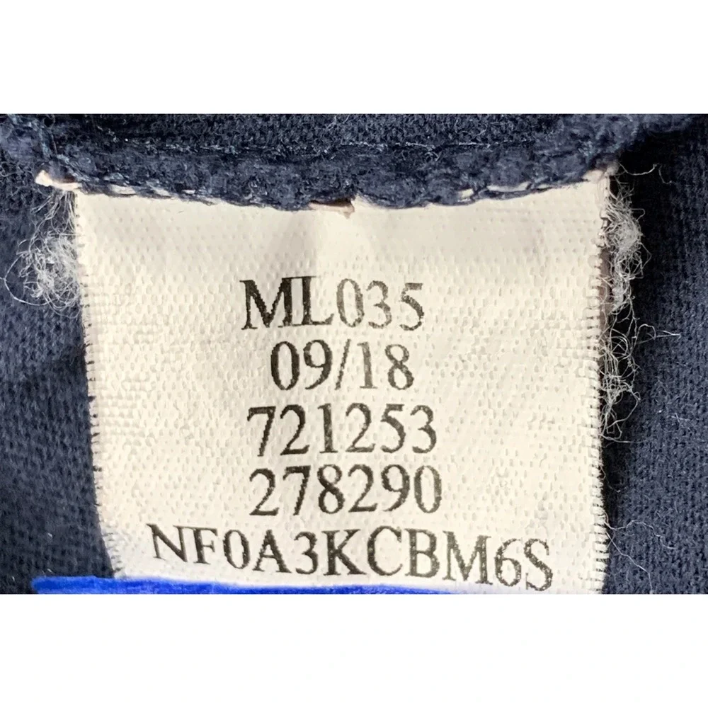 The North Face Shirt Mens Large Blue Sleeve‎ Graphic Logo Cotton Long Sleeve Tee